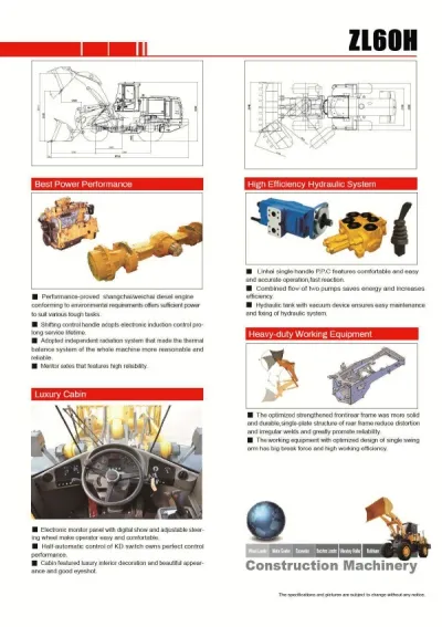 لودر بعجلات، طراز ZL60H